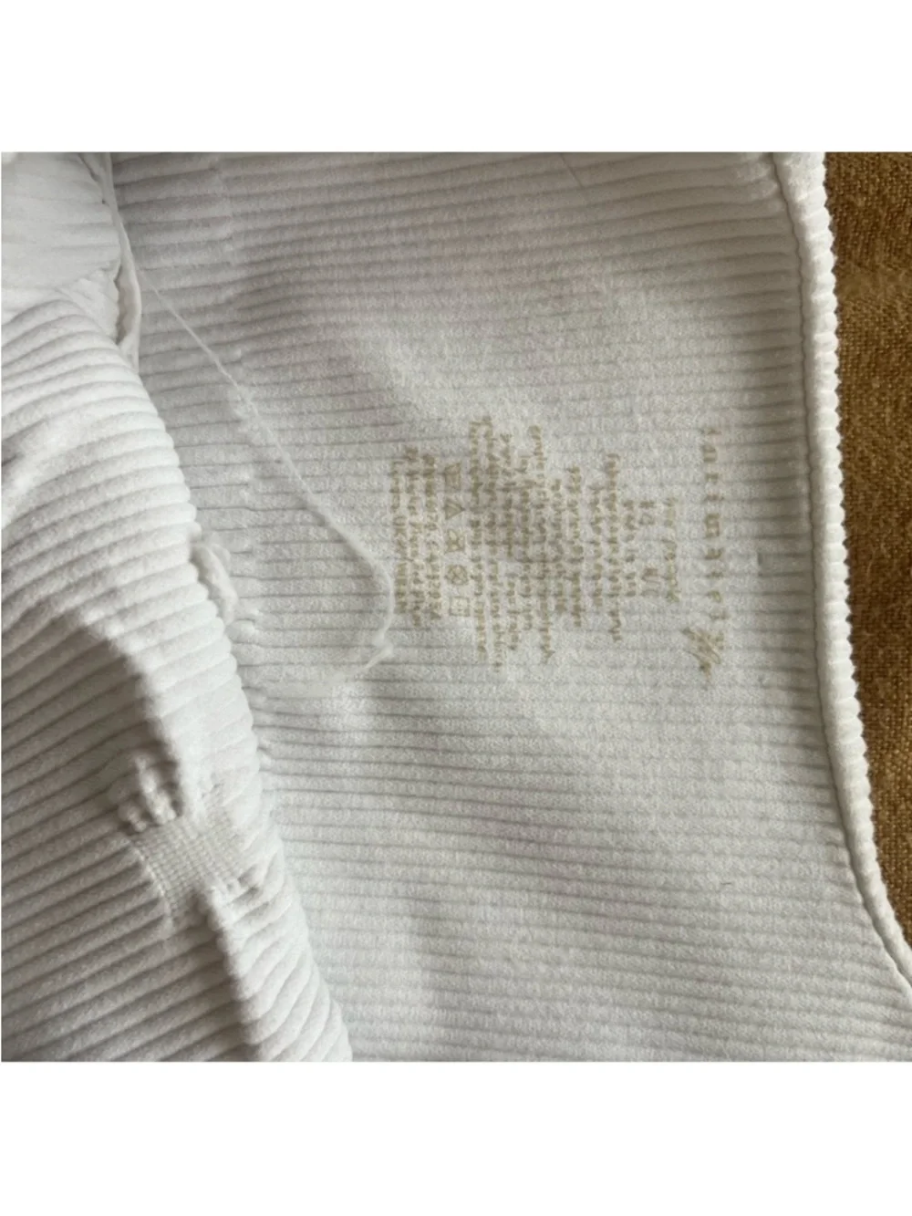 White Ribbed One-Shoulder Tank - Picture 2 of 4